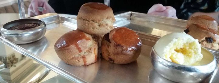 Scones with cream and jam